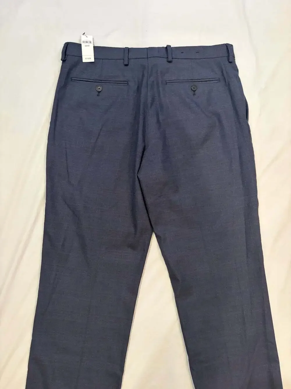 Banana Republic Pants Men's 33x32 Navy Slim Fit Plaid Pattern